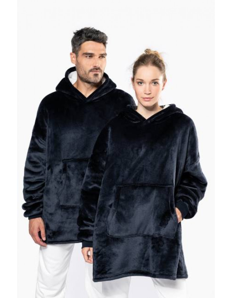 Pulover cu glugă din sherpafleece pentru casă